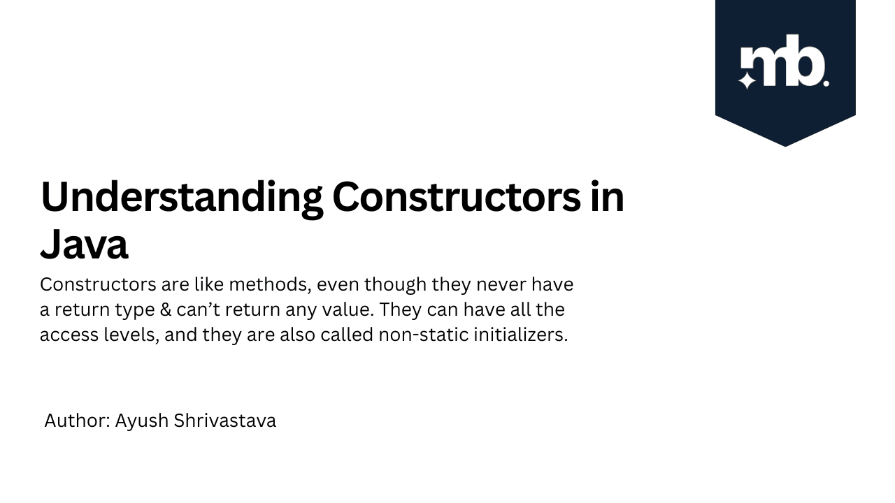 Understanding Constructors in Java