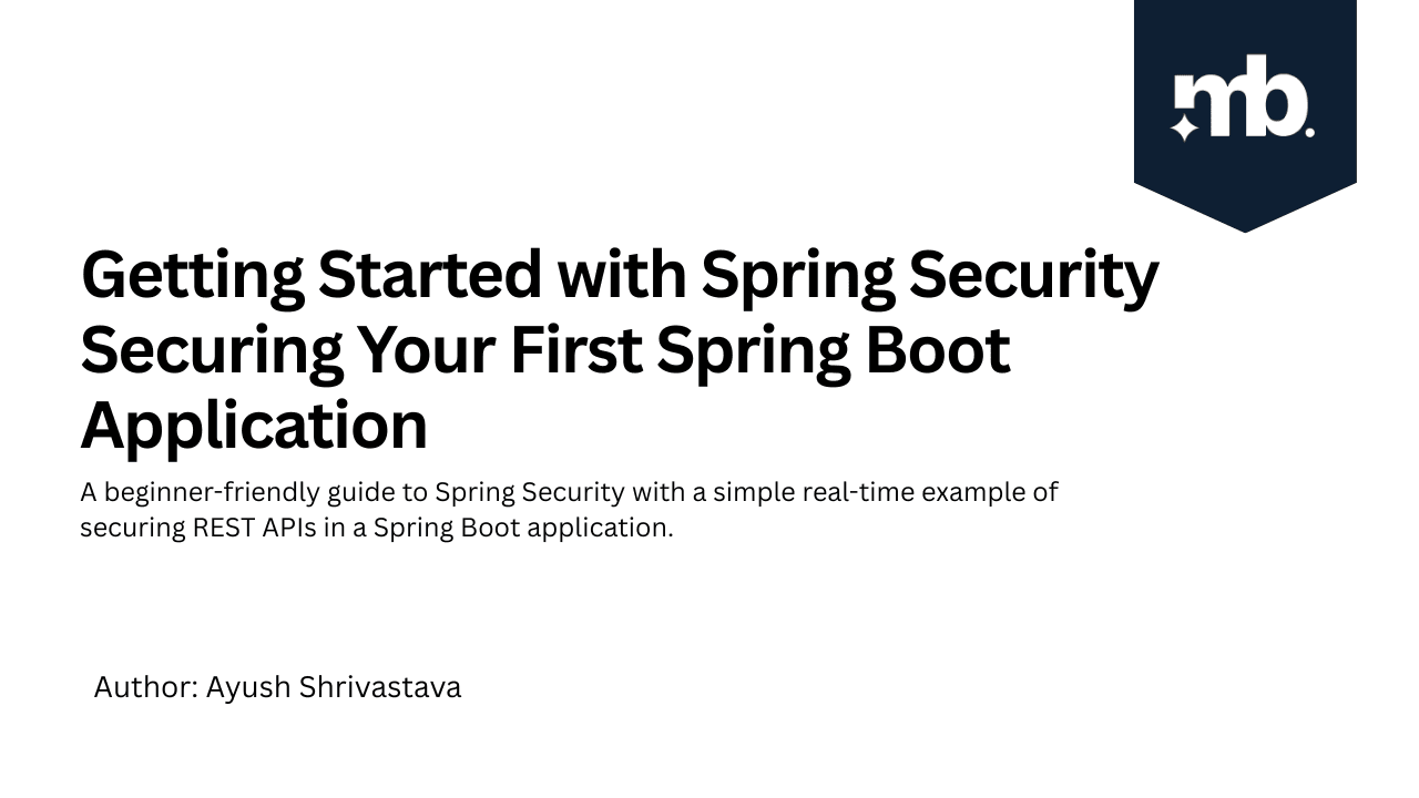 Getting Started with Spring Security: Securing Your First Spring Boot Application (Basic Auth)